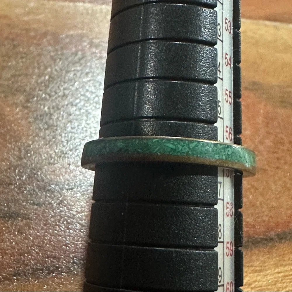 Slim Malachite Ring size 8